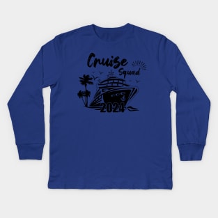 Cruise Squad 2024 Group Gifts Vacation Family Matching Kids Long Sleeve T-Shirt